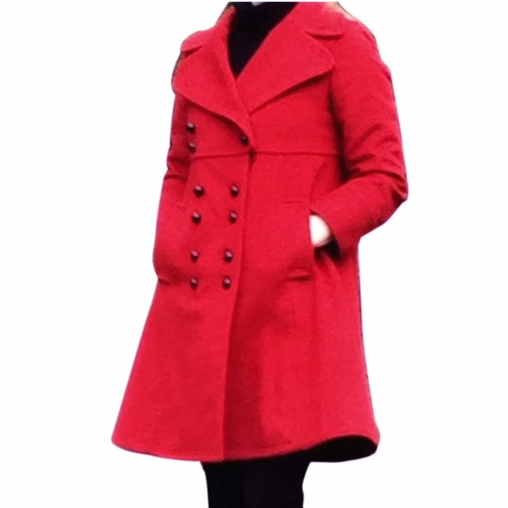 Marc By Marc Jacobs Red Double-Breasted Women's Coat.